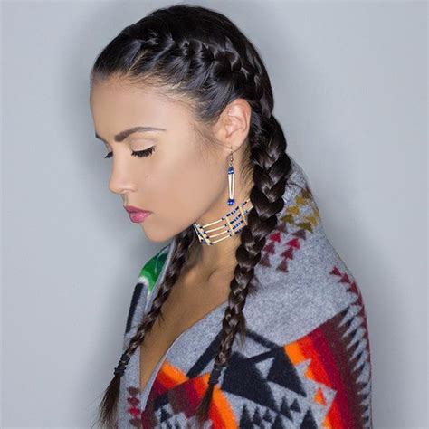Pin By Ashley Star On Original Americans Native American Hair Native American Braids Native