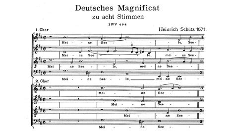 Schütz Deutsches Magnificat Meine Seele Erhebt Den Herren Swv 494