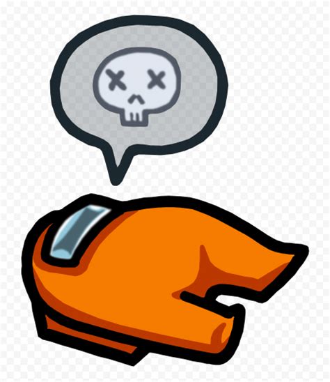 Hd Among Us Crewmate Orange Character Dead Body Png Citypng