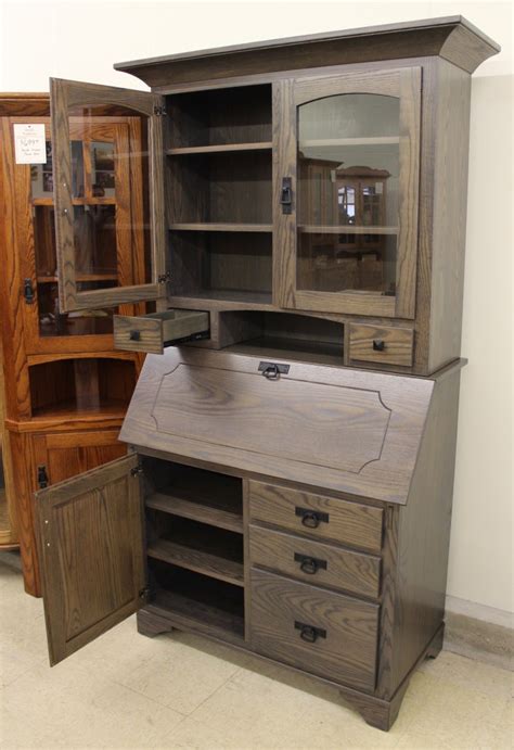 Check spelling or type a new query. Deluxe Mission Secretary Desk with Hutch Top | Amish ...