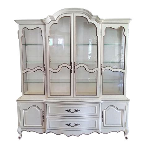 Buy china cabinet and get the best deals at the lowest prices on ebay! 1950s French Provincial White China Cabinet Breakfront ...