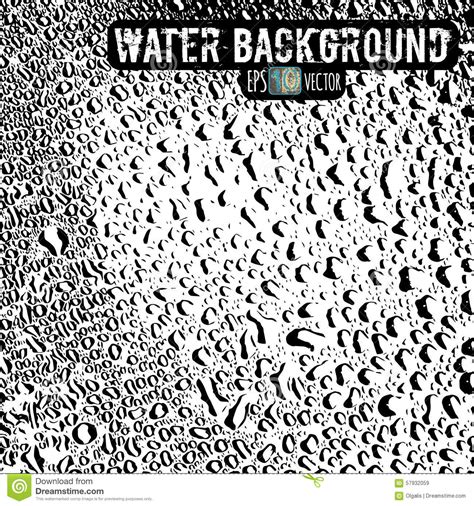 The Crystal Clear Water Drops On A Shiny Surface Stock Vector