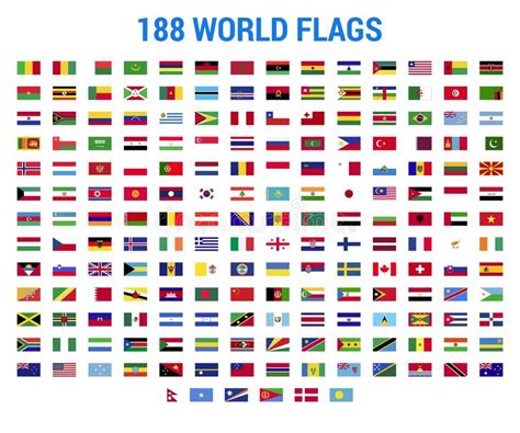 Flags Of The World Country In Flat Stock Illustration Illustration Of