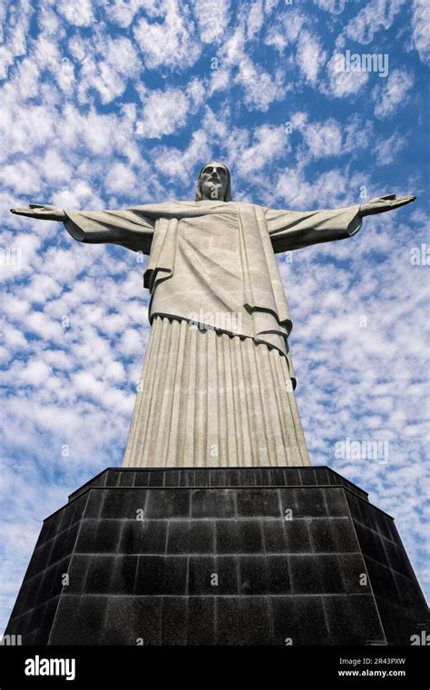 Statue Of Christ The Redeemer Cristo Redentor Mount Corcovado Rio De Janeiro Brazil Stock