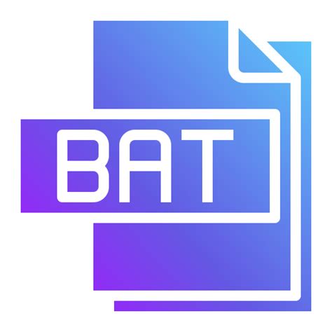 Bat File Generic Flat Gradient Icon