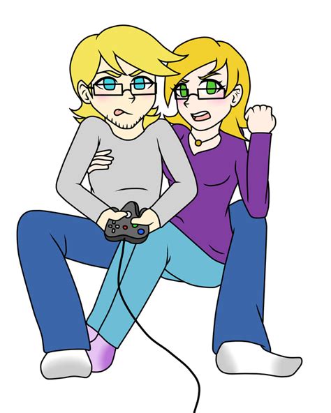 Commission Gamer Couple By Xiapharre On Deviantart