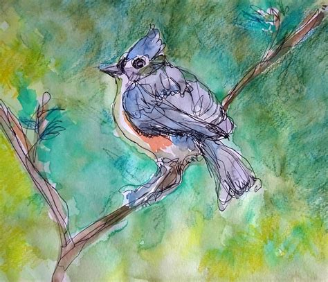 Tufted Titmouse Draw A Bird Day Method Two Madness