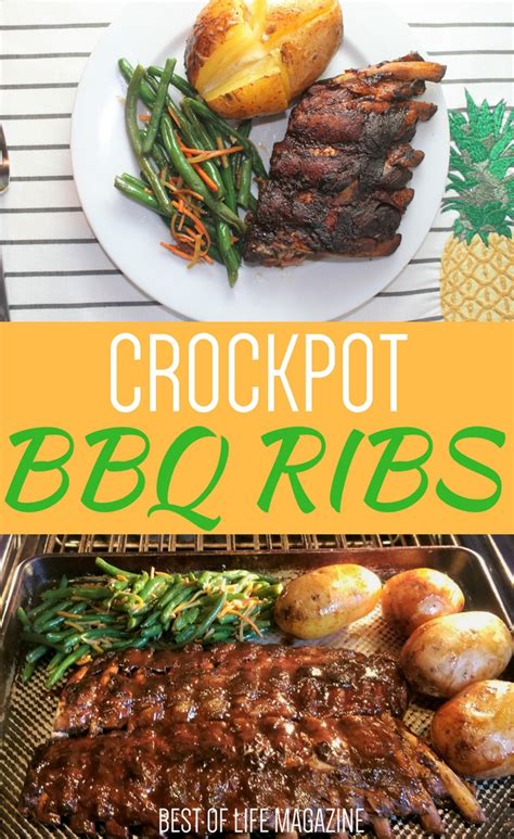 Marinated short ribs are grilled until crispy on the outside and tender on the inside. Easy Crockpot BBQ Ribs Recipe | Slow Cooker BBQ Ribs ...