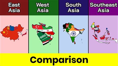 East Asia Vs West Asia Vs South Asia Vs Southeast Asia Asia Comparison Data Duck O Youtube