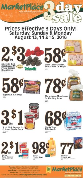 My department manager was amazing. 3 day sale, Marketplace Foods, Rice Lake, WI