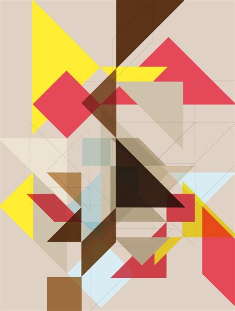 An Abstract Geometric Design With Different Colors And Shapes