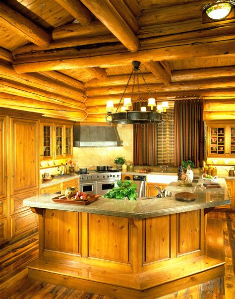 Log Home Kitchen Log Cabin Kits Log Cabin Homes Barn Homes Beautiful