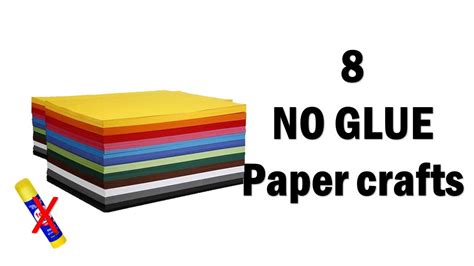No Glue Paper Crafts Paper Craft Without Glue Easy Diy Paper Craft