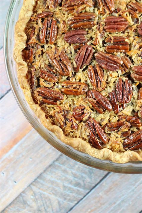 A hearty helping of homemade chicken pot pie! Orange Coconut Pecan Pie