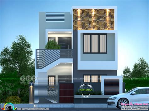Small Double Storied Duplex House Plan Kerala Home Design And Floor