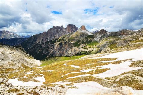 Mountain Landscape In Sexten Dolomites Stock Image Image Of Dolomite