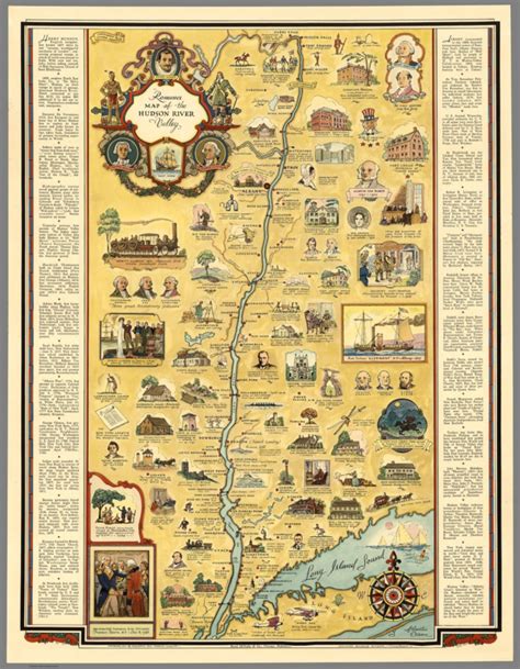 Romance Map Of The Hudson River Valley David Rumsey Historical Map