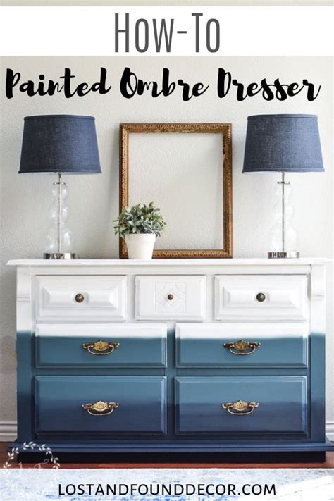 How To Paint A Dresser With A Blended Ombre Finish Vintage Bedroom