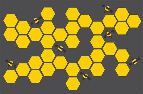 Hexagon Bee Hive Design Art And Space Background 533199 Vector Art At