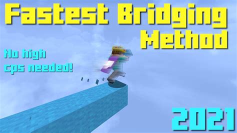 Fastest Bridging Method Tutorial Minecraft Bedrock 2021 Youtube