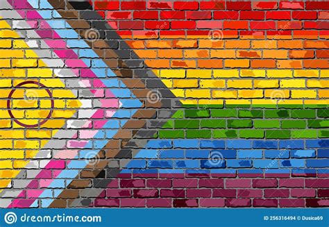 intersex inclusive redesign of the progress pride flag stock vector illustration of redesign