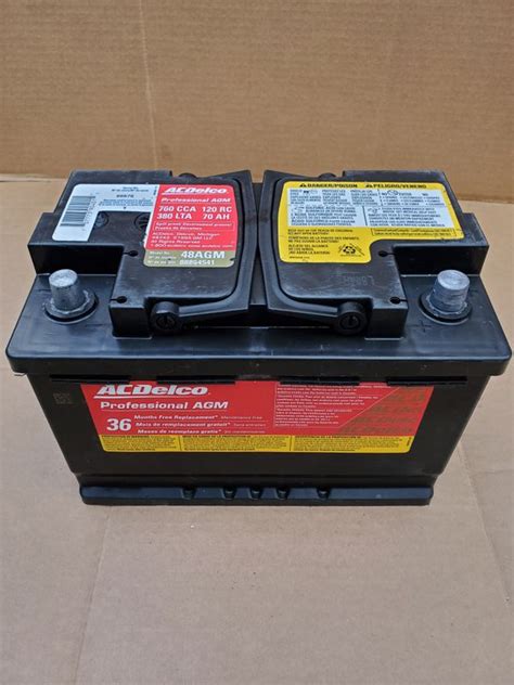 Agm Car Battery Group Size 48h6 Acdelco 2018 80 With Core Exchange