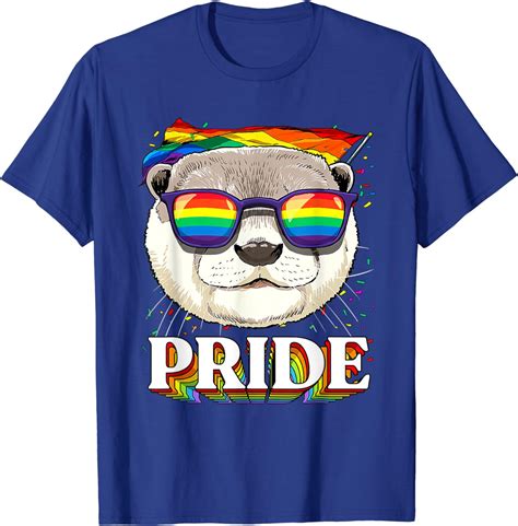 Lgbt Otter Gay Pride Lgbtq Rainbow Flag Sunglasses T Shirt