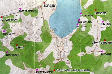 Escape From Extractions Tarkov Woods Map