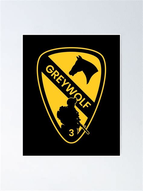 Greywolf 3rd Brigade Combat Team 1st Cavalry Division Poster For