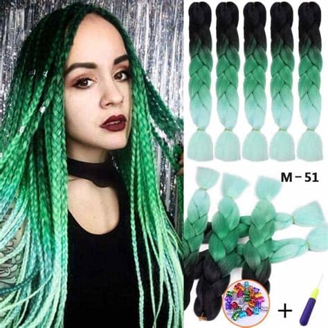 Black diamond human hair satin smooth braiding extension 20 inch. 24 Inches Xpression Ombre Braiding Hair | Braided ...