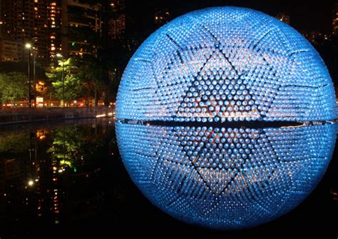 Lantern Pavilion Made From Recycled Water Bottles Rising Moon