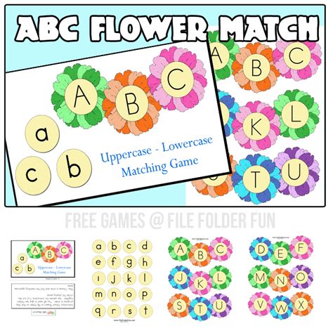 Free Flower Themed Abc Matching Game