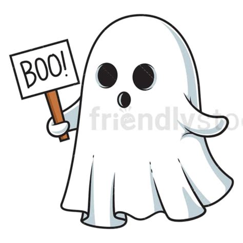 Halloween Sheet Ghost Cartoon Clipart Vector Friendlystock
