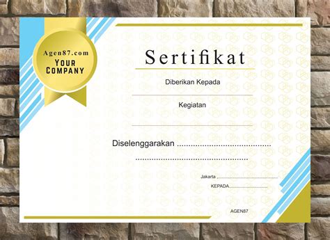 Pngtree offers a variety of certificate templates, including certificate for diplima, award, school, work. Template sertifikat gratis - Agen87