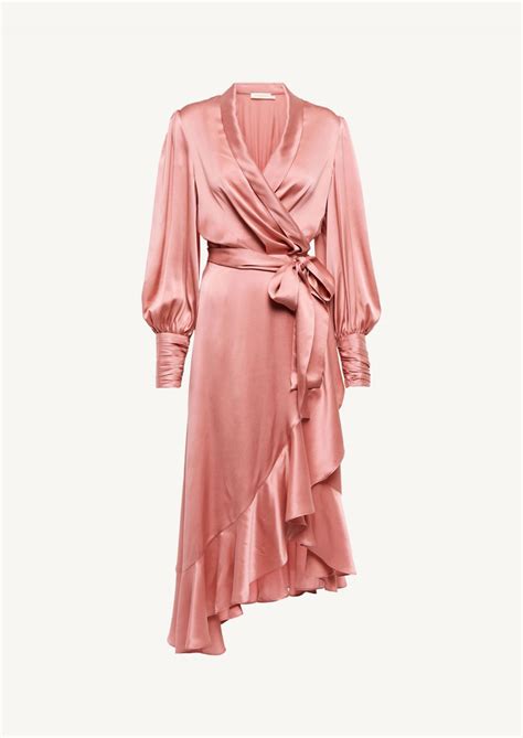 Blush silk wrap dress - Zimmermann | Département Féminin