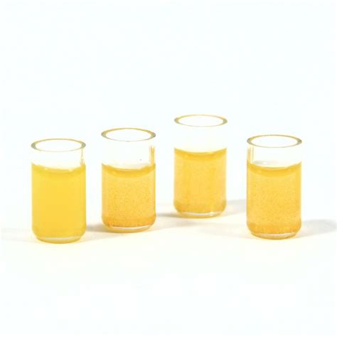 Set Of 4 Glasses Of Orange Juice D2388 Bromley Craft