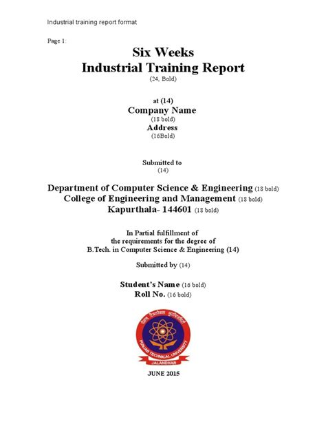 Abstract this industrial training report of xxxxxxxxx binti xxxxxxxxxxxxxx to undergo an industrial training for duration of 4 month which consist of 16 weeks before completing the diploma courses. 2 Industrial Training Report Format.doc | Engineering ...