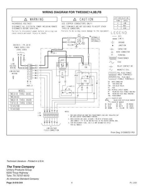 Trane air handlers ship free on board (fob), meaning that the unit belongs to the customer the moment the delivery truck leaves the factory. Trane 4tee3f49b1000aa Wiring Diagram