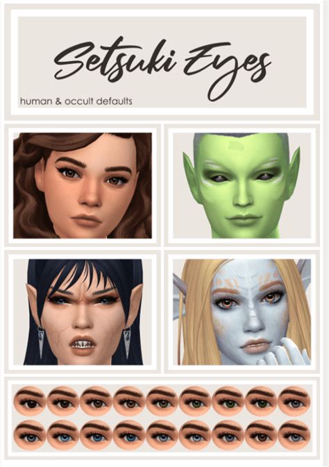 Sims 4 Setsuki Eyes For Humans And Occults The Sims Book