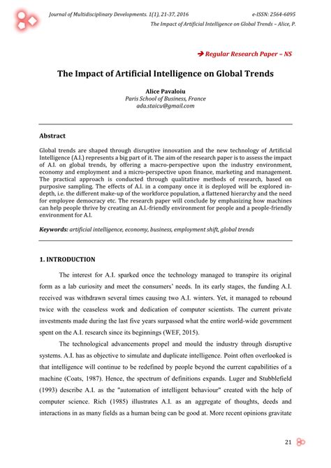 Artificial Intelligence Research Paper 2019 Pdf