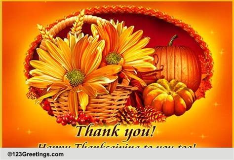 A Warm Thanksgiving Thank You Free Thank You Ecards Greeting Cards