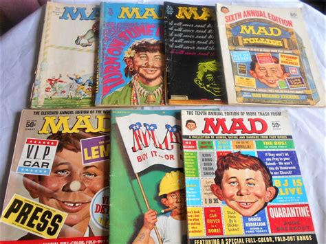 Lot Of 7 Mad Magazines Vintage Paperbacks Comic Satire Spoof Etsy