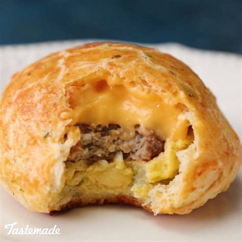 Sausage Egg And Cheese Stuffed Biscuits Cooking Tv Recipes Recipe