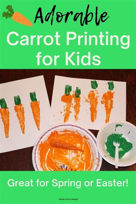 Carrot Stamping For Kids An Easter Carrot Craft Simply Full Of Delight
