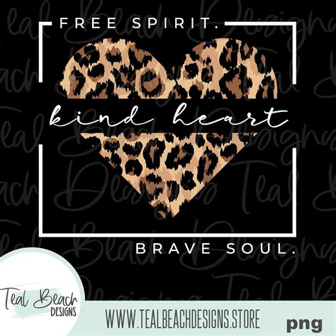 kind heart  spirit brave soul white version digital etsy