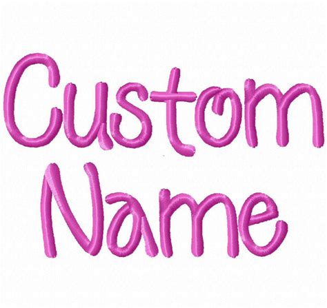 Custom Name Embroidery Design Etsy