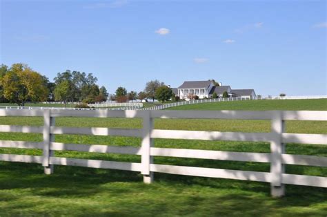 Horse Farm With White Fences Lexington Ky Horse Fencing Fence