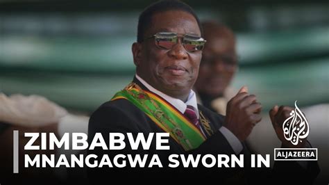 Zimbabwes President Emmerson Mnangagwa Sworn In For Second Term Youtube