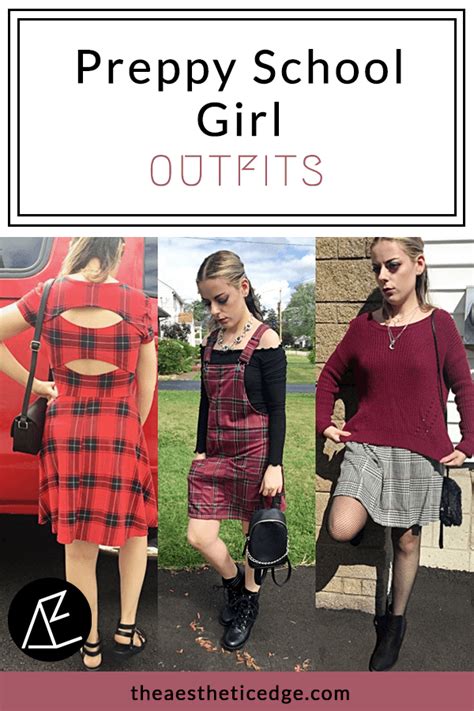 Preppy School Girl Outfits 3 Looks