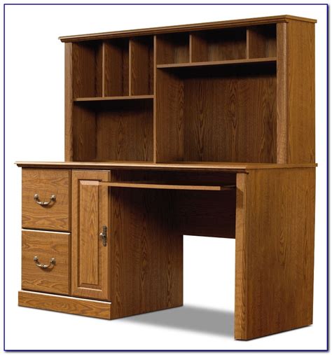 Sauder Orchard Hills Computer Desk With Hutch And File Drawer Carolina